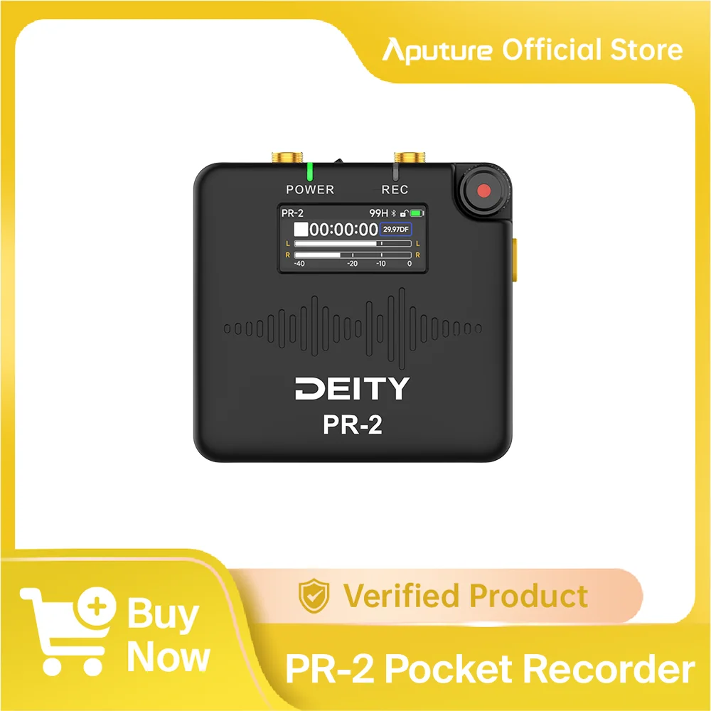 Deity PR-2 Stereo Pocket Recorder with Lavalier Mic (Global Kit) for Vlog Video DSLR Interview Recording Wedding