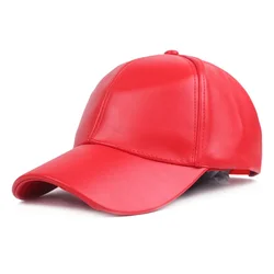 Czarna biała czapka czerwona sztuczna skóra dla kobiet czapki baseballowe wiosna Unisex Snapback czapka w stylu Hip-Hop niestandardowe czapki z daszkiem kości lato