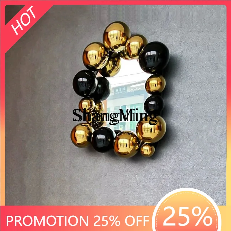 

SM Luxury Stainless Steel Decorative Mirror Corridor Luxury High-end Home Art Entrance Mirror