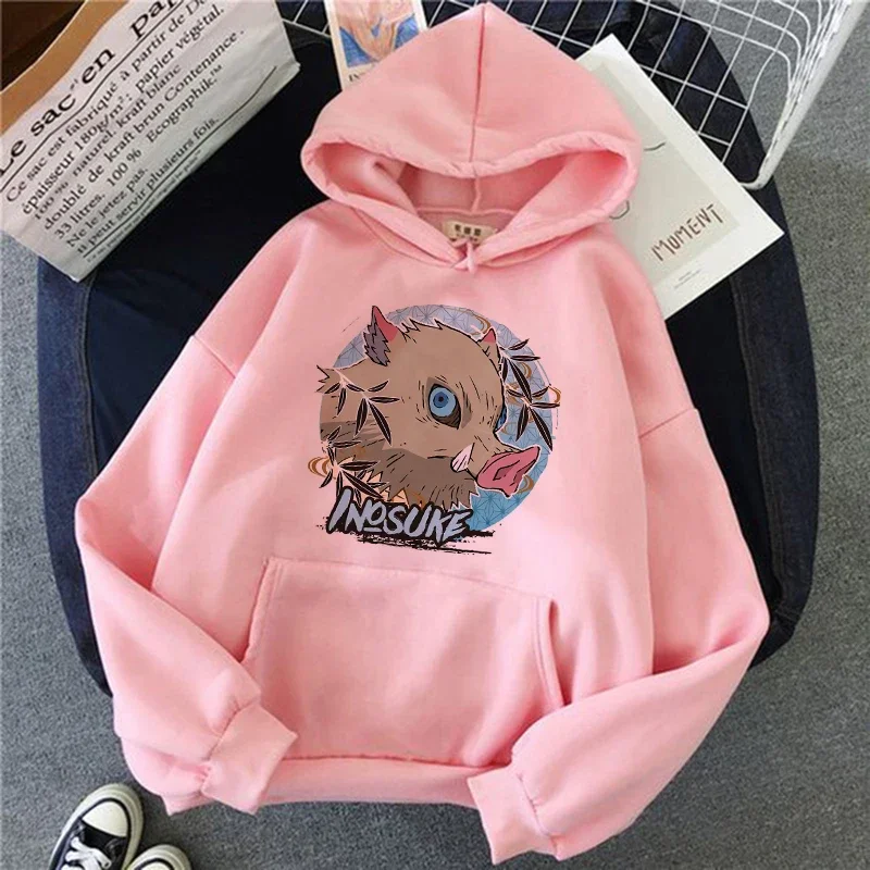 Y2k Japan Anime Women Sweatshirts Manga Demon Slayer Plus Size Hoodie Harajuku Kawaii Cartoon Kamado Nezuko Girl Streetwear