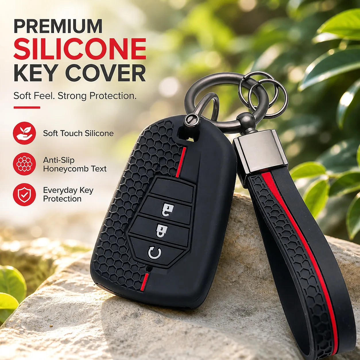 Key Fob Cover for Isuzu D-MAX MU-X 3 Precise Cutout Stylish with Keychain Anti-Scratch Shockproof Soft Grip Dust Cover New