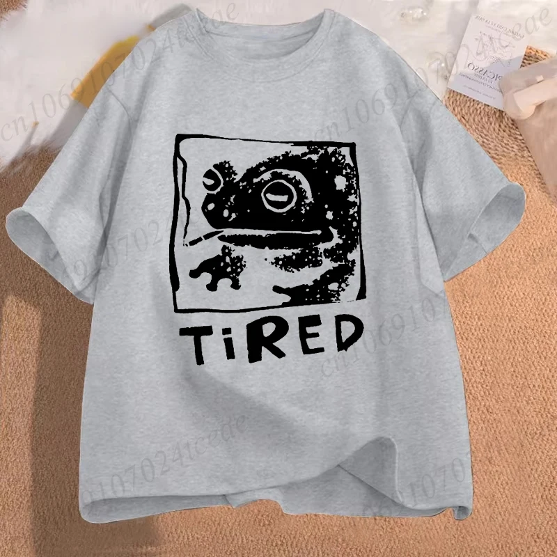 Retro Frog Funny Graphic T-shirt Unisex Men Women, Short Sleeve Tee, Y2K Aesthetic Streetwear, Casual Daily Fashion Casual Tops