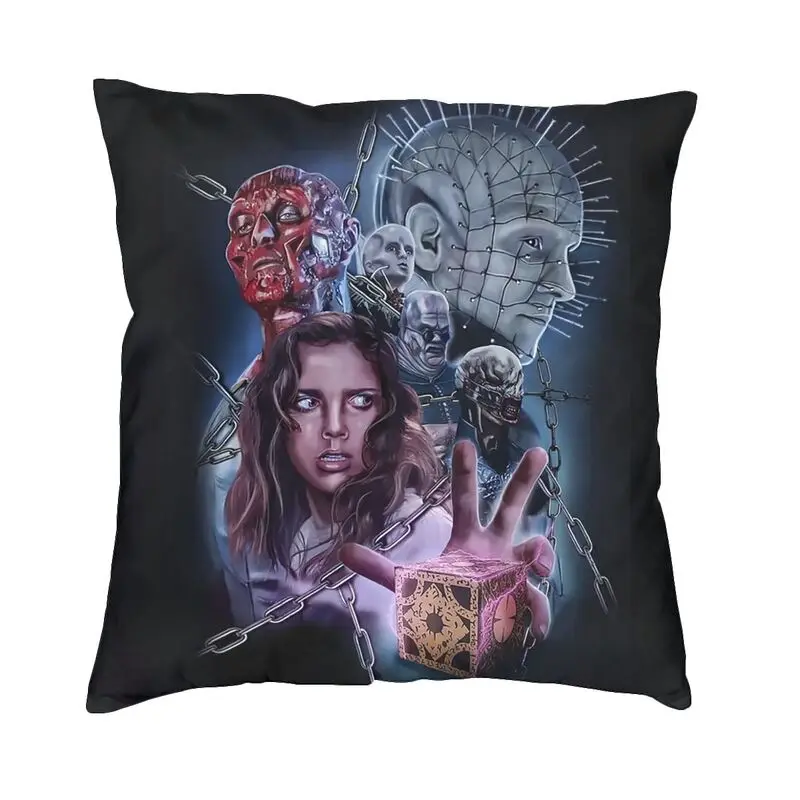 Pinhead Hellraiser Vintage Horror Movie Pillow Bedroom Decoration Luxury Chair Cushion Square Office Hotel Pillowcase