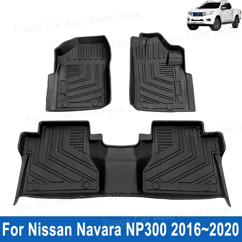 3D TPE RHD Floor Car Mat For Nissan Navara NP300 2016 2017 2018 2019 2020 Car Floor Mat Liner Tray Foot Pad Carpet Accessories