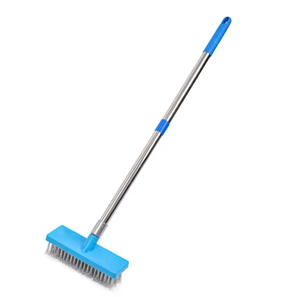 Outdoor Scrubbing Brush Stainless Steel Brush for Pebbles Patio Pool Stone Scrubbing Brush Outdoor Tile Surface Cleaner Tool