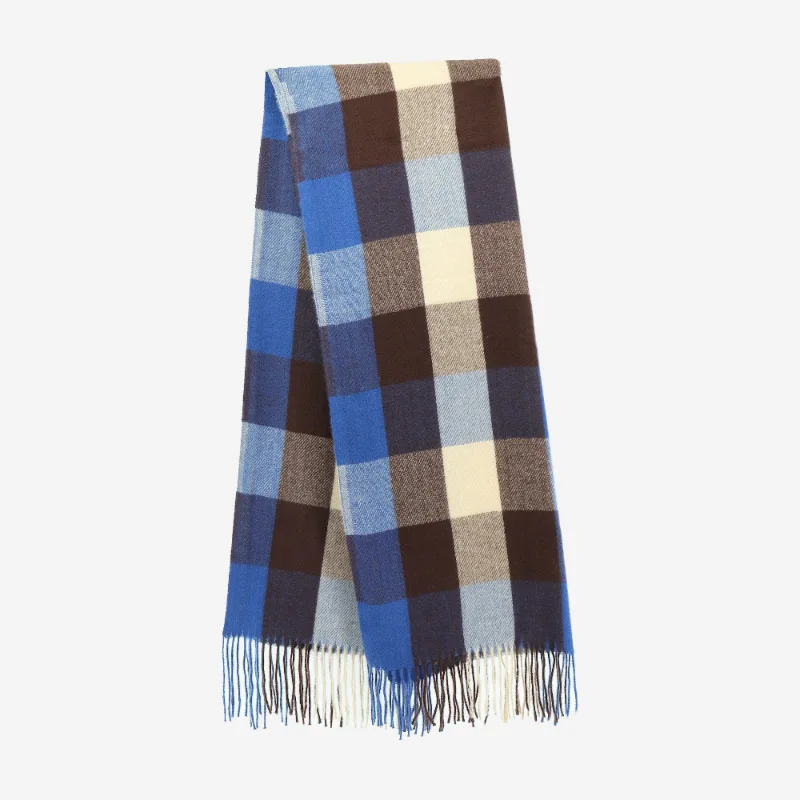 Winter Imitiert Kaschmir Schal Quasten Für Frauen Männer Plaid Mode Lange Warme Schal Herbst Und Winter Hals 24W029