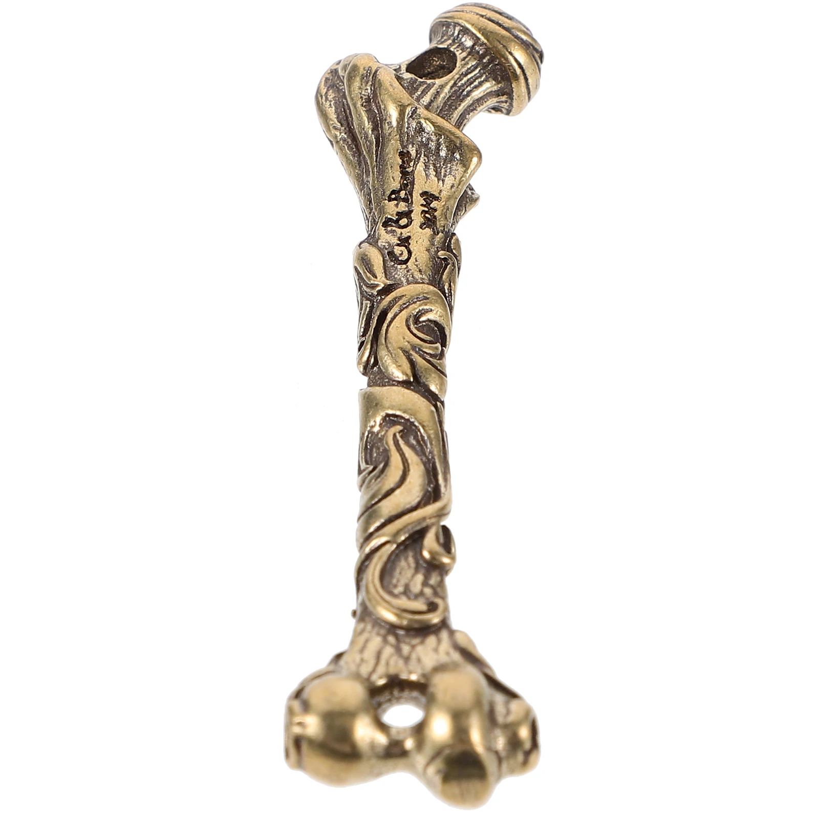 

Carved Bone Keychain Retro Brass Charms Jewelry Making DIY Pendant Desk Decoration Gift