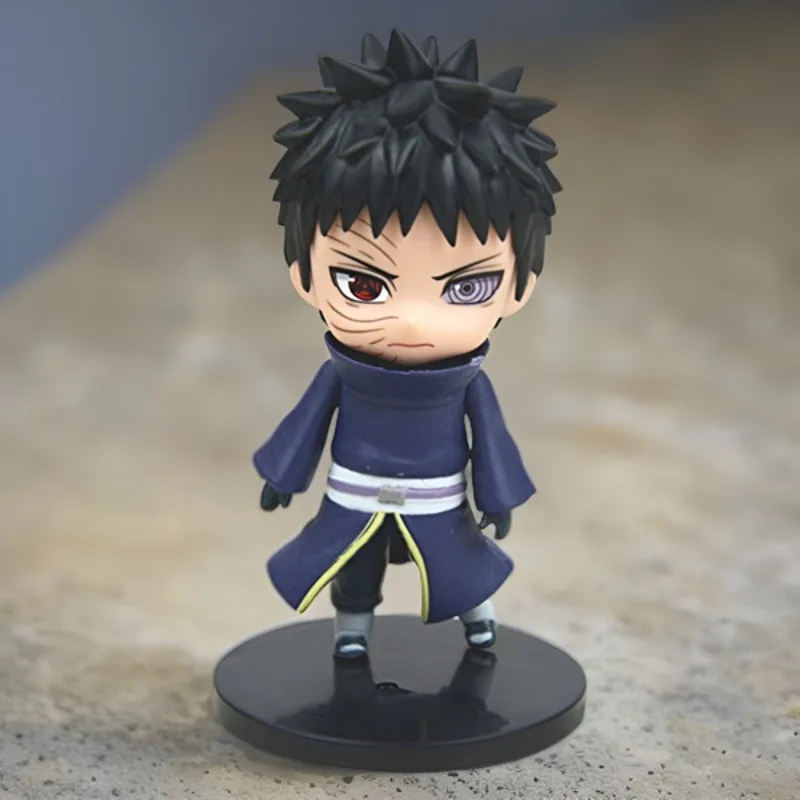 Naruto Shippuden Q Figurenset – Naruto/Sasuke/Kakashi 8 cm PVC – Auto-/Desktop-/Kuchendekoration, Geburtstagsgeschenk für Jungen