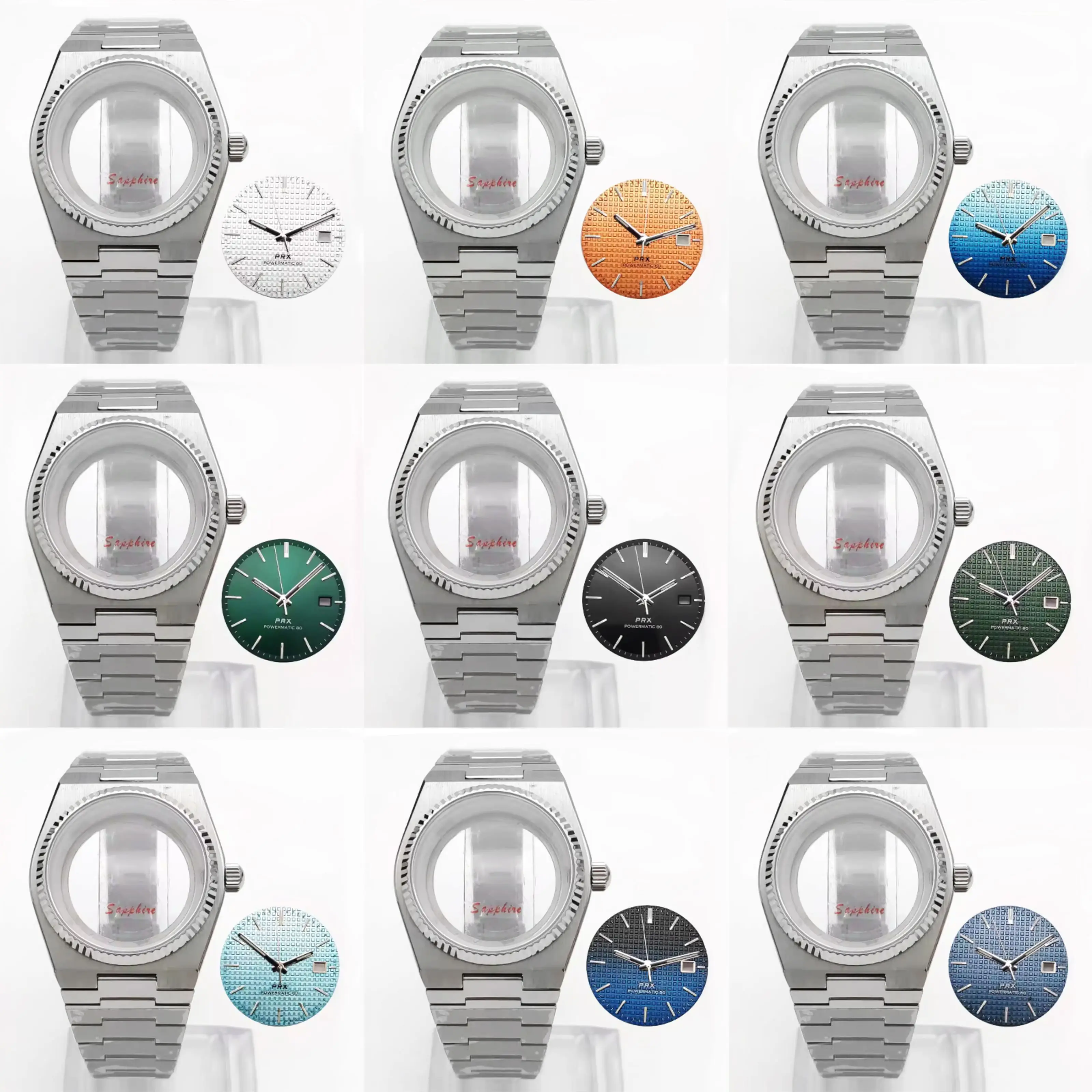 

PARNSRPE 40 мм корпуса часов корпус из сапфирового стекла для механизма NH35/36 водонепроницаемый антиаллергенный