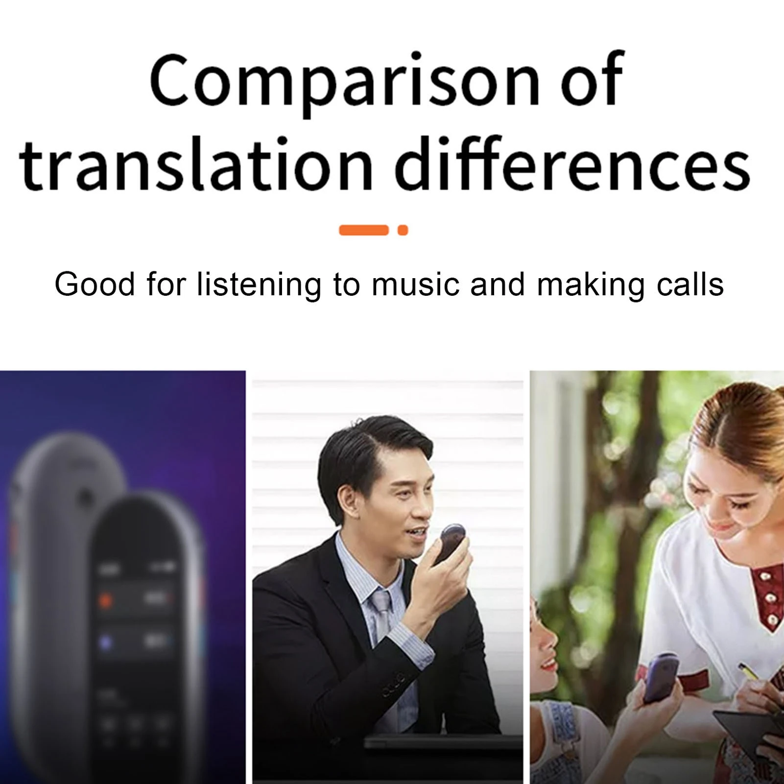 Language Translator Earbuds Easy To Operate High Accuracy Bluetooth Translation Earbuds with Speakers for Business