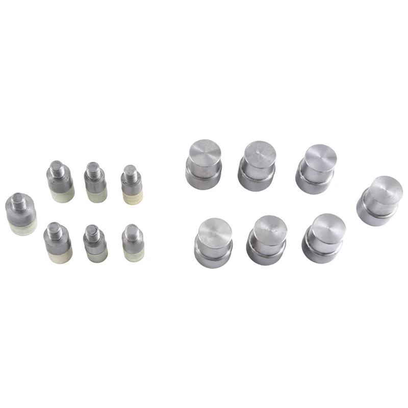 Double Cap Rivets Dies Mould Tool For Hand Press Machine Size 5Mm 6Mm 7Mm 8Mm 9Mm 10Mm 12Mm DIY Craft Supplies Silver 7Sets