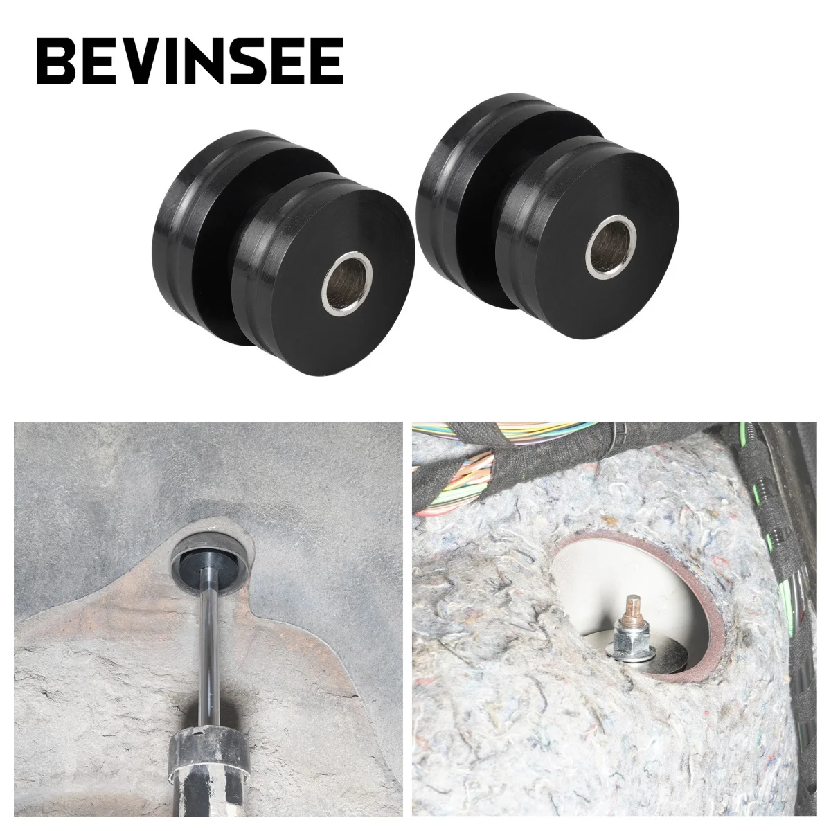 

BEVINSEE Rear Shock Absorber Upper Mounting Bushings Poly For BMW E90 E91 E92 E93 E82 E87 E88 E81 2005-2013 Replaces 33506771737