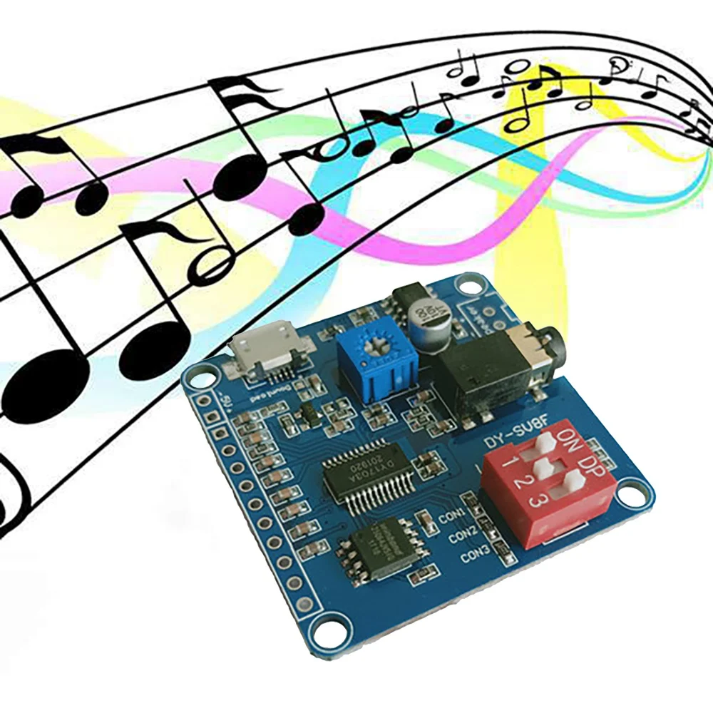 DY-SV8F Voice Playback Module MP3 Player UART I/O Trigger Amplifier Class D 5W 8M Storage Flash SD/TF Card For Arduino