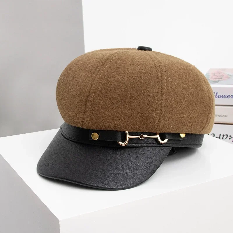 Female Retro Berets Caps Fashion Bonnets Hats Octagonal Newsboy Hats Head Elegant Accessories for Women