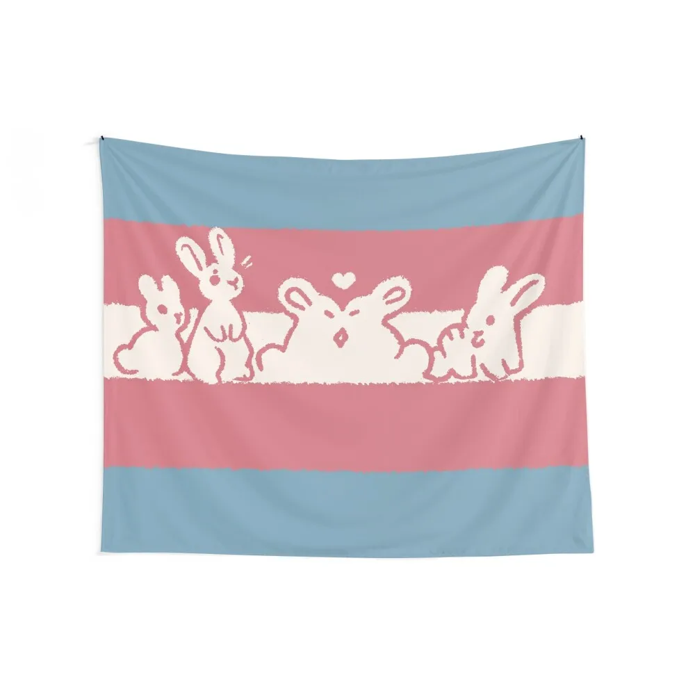 عبر العلم الأرانب نسيج ديكور الغرفة الجمالية الكورية ديكورات منزلية ديكور لغرفة النوم نسيج