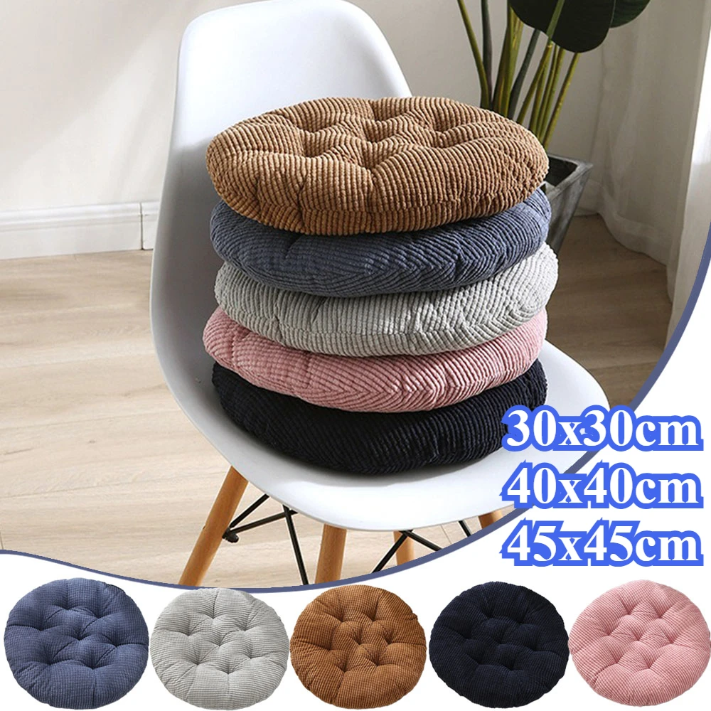 

30/40/45cm Thick Cotton and Linen Corduroy Circular Cushion Tatami Floor Mat for Home Decor cojines Decorativos Cojín Circular