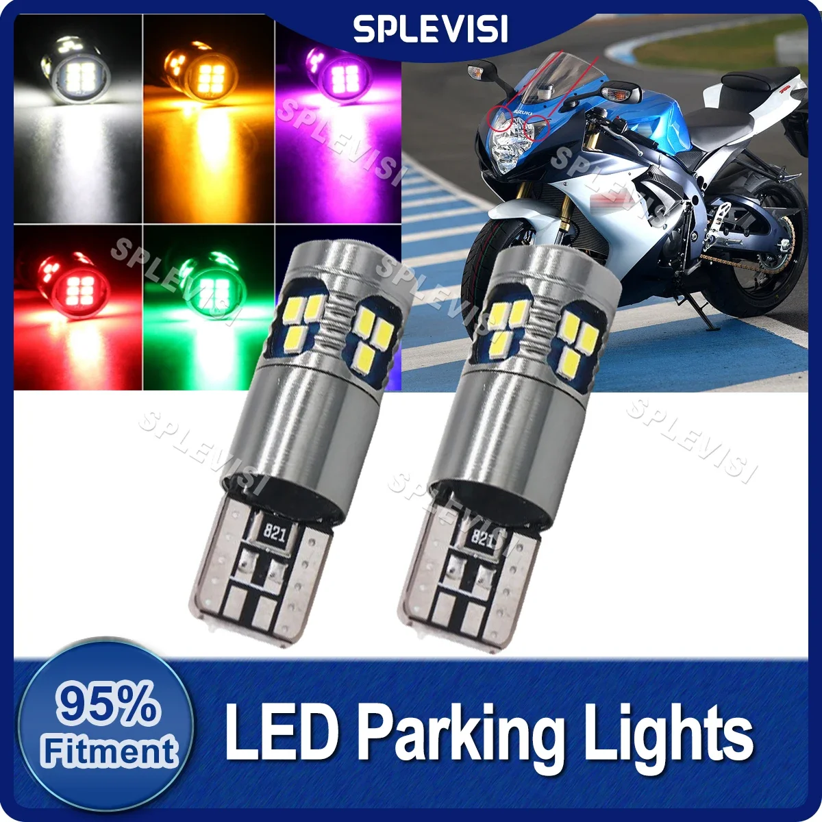 

2PCS W5W T10 LED Motorcycle Position Parking Light Replace Super Bright For 2011-2020 Suzuki GSXR 600 & 750 Pilot Park Light