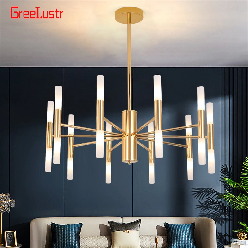 

Modern Chandelier Art Design G4 Based Bulbs Pendant Lights For Ceiling Lamp Lustre Plafonier Fixture Bulbs Included Room Decor