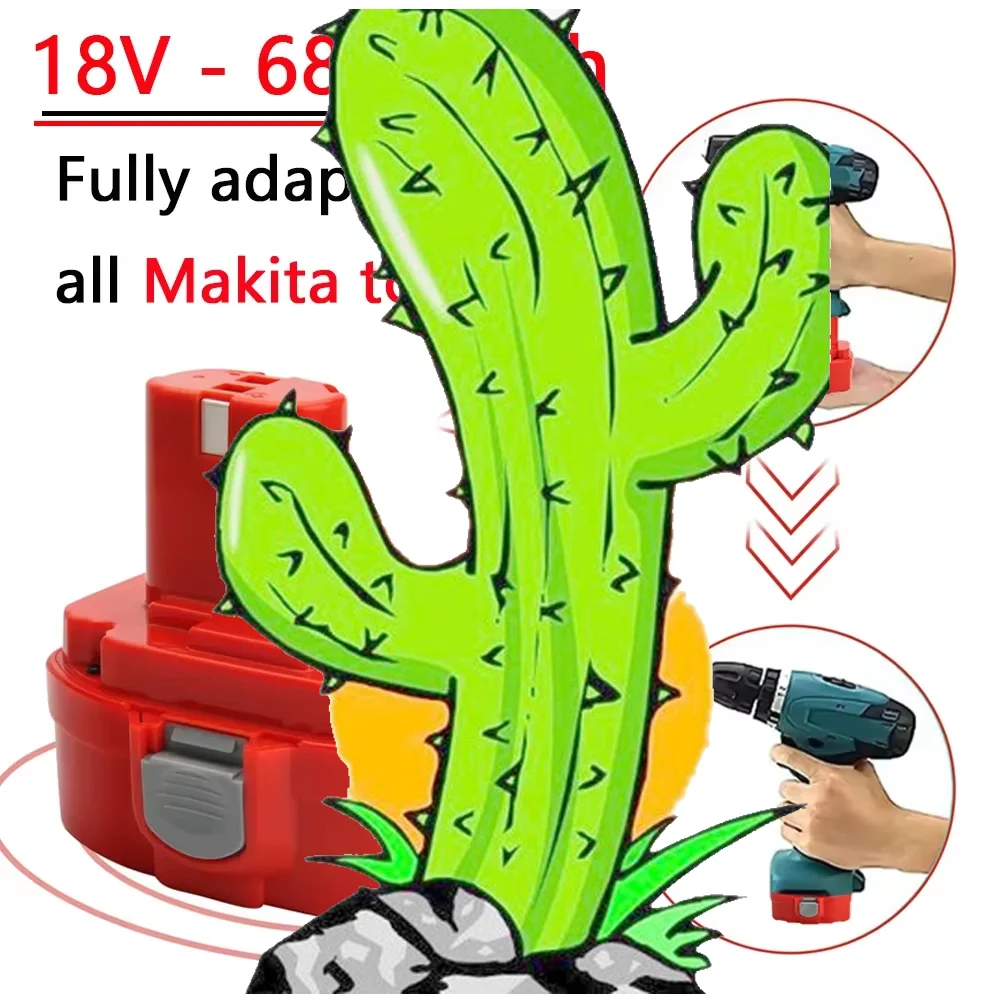 

For Makita PA18 Rechargeable Ni-MH battery 18V 6800mAh With PA18 1822 1823 1834 1835 192827-3 192829-9 193159-1 193140-2 Tools