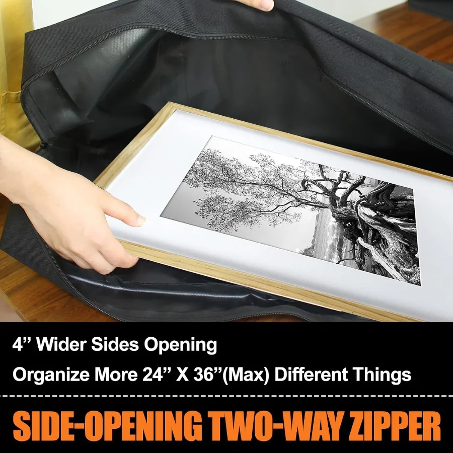 Cupohus 25 x 37 Lightweight Art Portfolio Bag Edition 2.0 with Outer Pockets and Handle for Easy Student Carry Ideal Transport