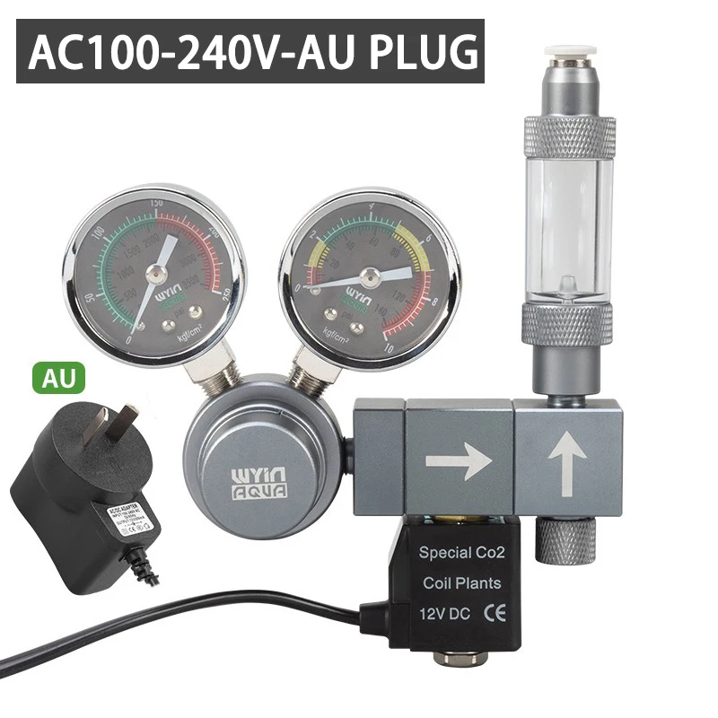 ZRDR CO2-Regler für Aquarien, Magnetventil, Schnellsteckerschnittstelle, Blasenmessgerät, Steuerungssystem für Aquarien, CO2-Druckminderventil 7