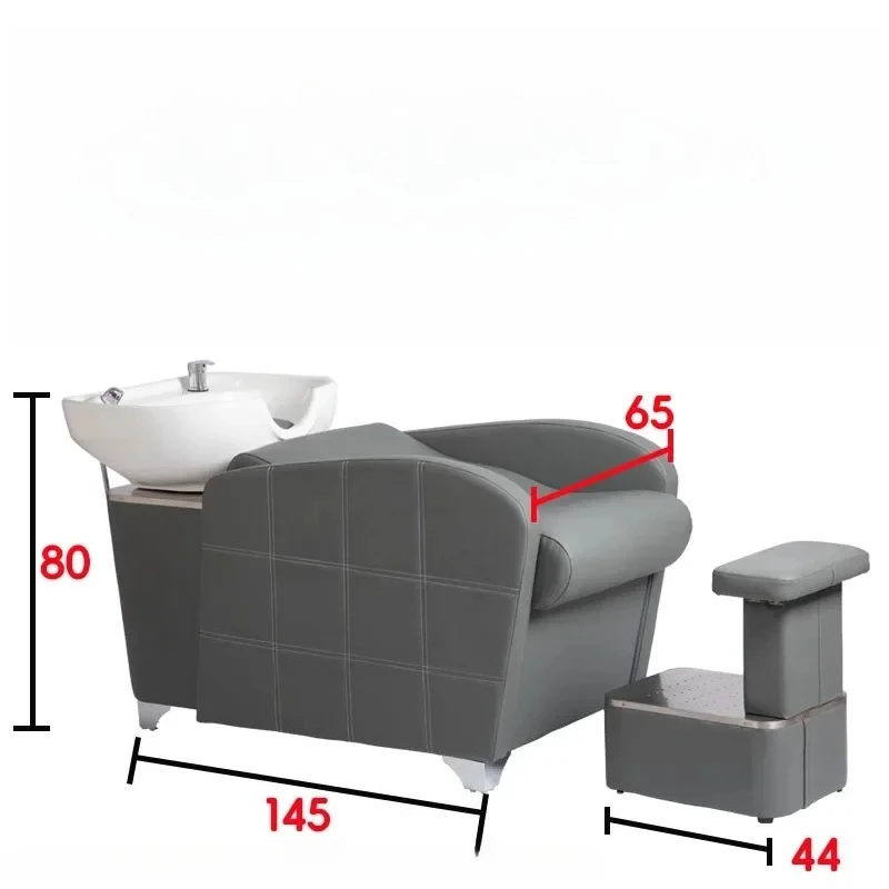 

Italian Fashion Lying Light Luxury Head Spa Shaving Treatment Shampoo Chair Washbasin Barber Chaise Coiffure Beauty Furniture