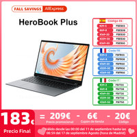 CHUWI HeroBook Plus Laptop 15.6 Inch 16:9 FHD Screen PC Intel Celeron N4020 8GB DDR4 256GB SSD Windows 11 Extra Storage Up To 1T