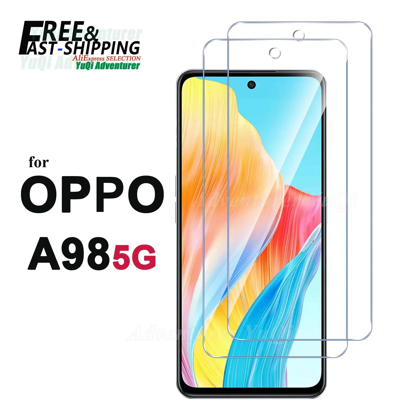 Screen Protector For OPPO A98 5G, Tempered Glass HD Crystal  9H Anti Scratch Case Friendly Mica High Aluminum