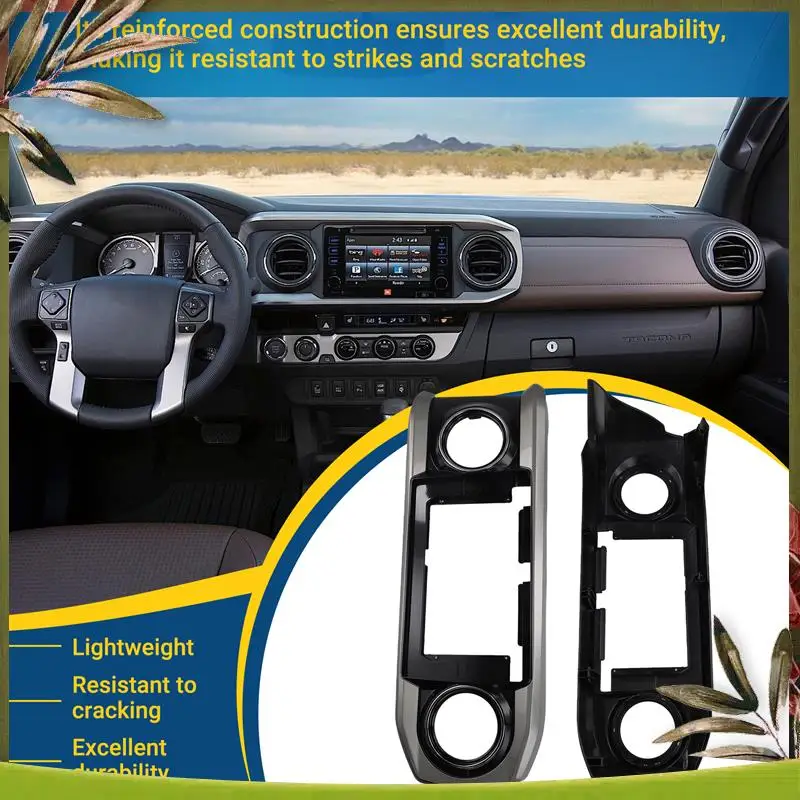 AB98-10.1 بوصة لوحة راديو فآسيا السيارة لتويوتا تاكوما 2016 + داش عدة تثبيت الوجه وحدة التحكم الحافة لوحة محول