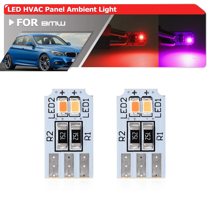 Image of LED-Mittelkonsole HVAC-Panel Umgebungsbeleuchtung für BMW 3er F34 Gran Turismo LCI 2016–2019 A/C und Radio-Primeter-Hintergrundbeleuchtung