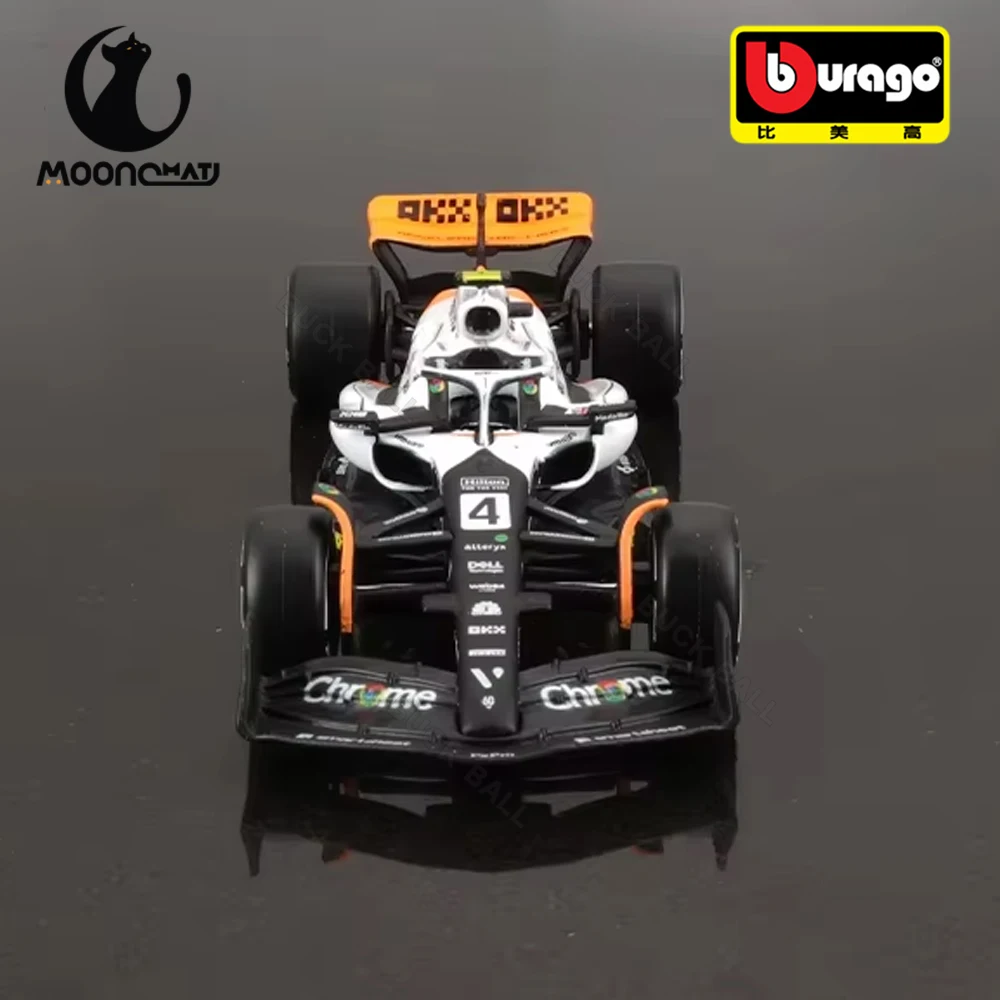 Bburago 1:43 MCL60 Monaco Grand Prix Mclaren 4# Lando Norris MCL60 Singapore 81# Oscar Piastri Alloy Miniature Diecast Model Toy