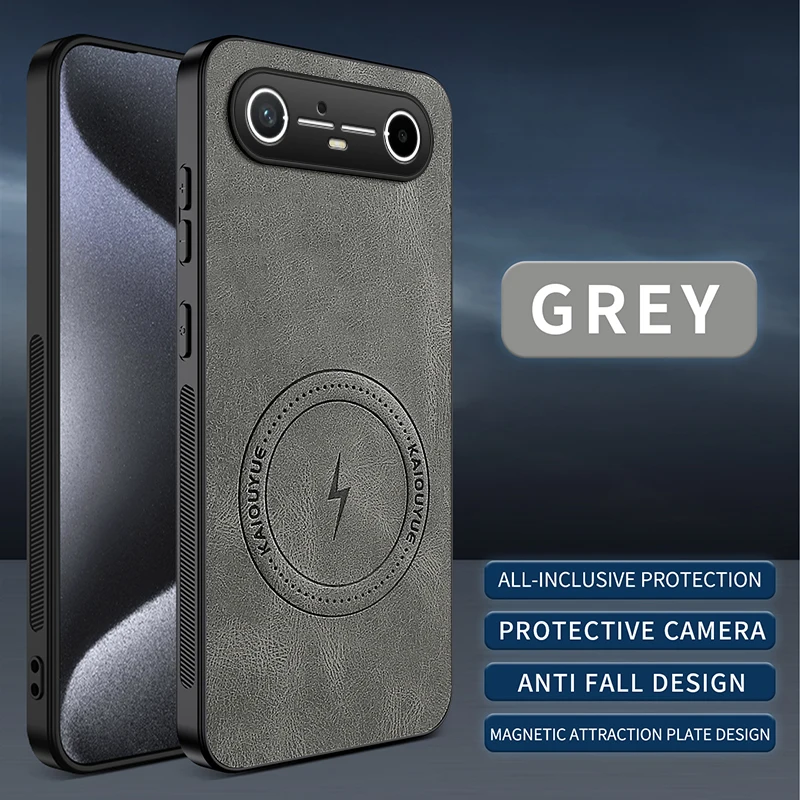 For Tecno Pova Slim Case for Magsafe Luxury Sheep Leather Sk