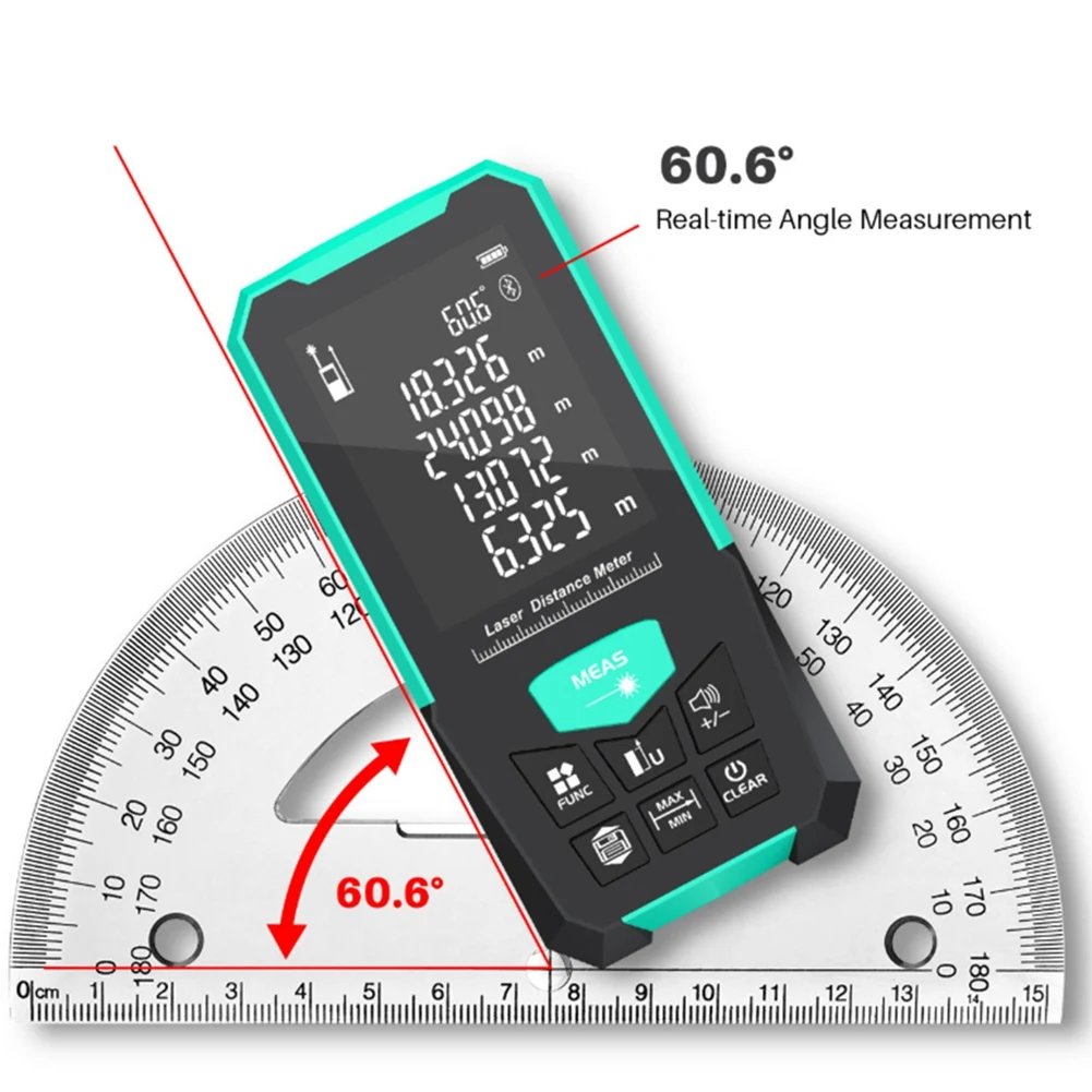 

ABHB-Room Measuring Instrument Laser Rangefinder 50M High Precision Infrared Electronic Ruler Tool