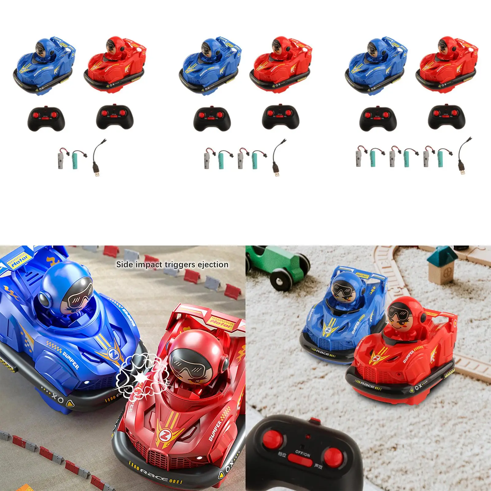 RC Ejecting Bumper Car with Drivers RC Battle Car for Adults Kids Teens