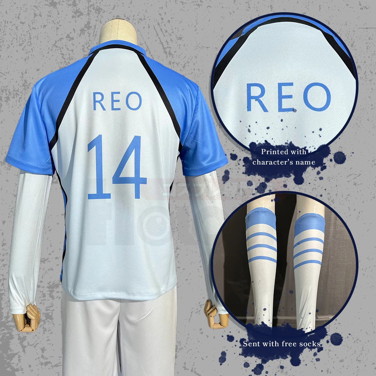 HOLOUN Blue Lock Anime Cosplay Costume parrucca uomo SHINE CITY Nagi Reo Mikage Chigiri Rose Net Football Soccer Uniform Daily Sport
