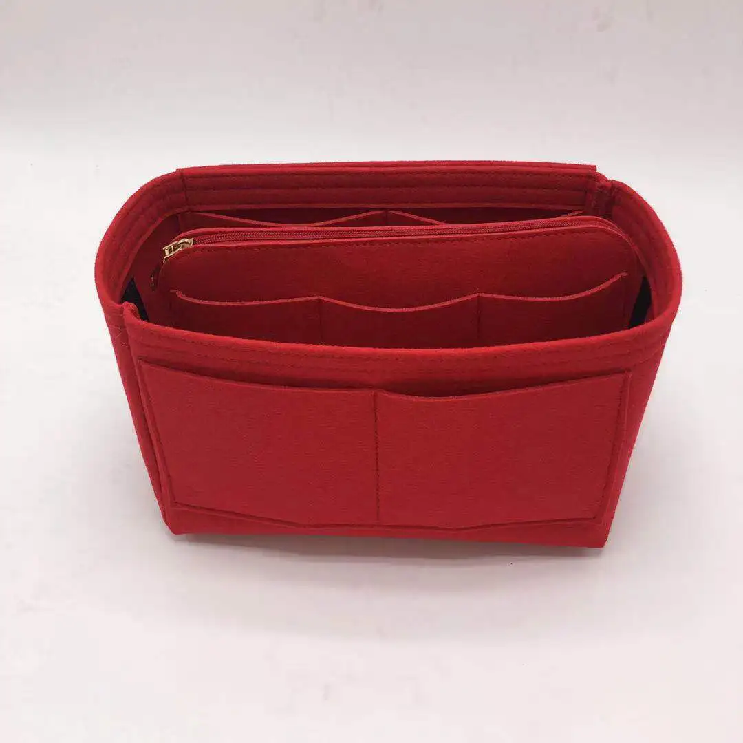 Brand Make up Organizer Felt Insert Bag For Handbag Travel Inner Purse Portable Cosmetic Bags Fit Various Brand Bags