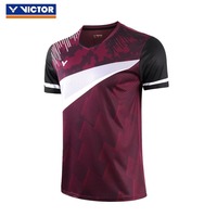 Victor T-Shirt Men's and women's top sports Badminton suit Quick drying short sleeve breathable shorts Running gym sports