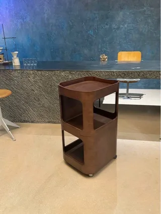 Fully equipped solid wood trolley, special beauty cart for beauty salons