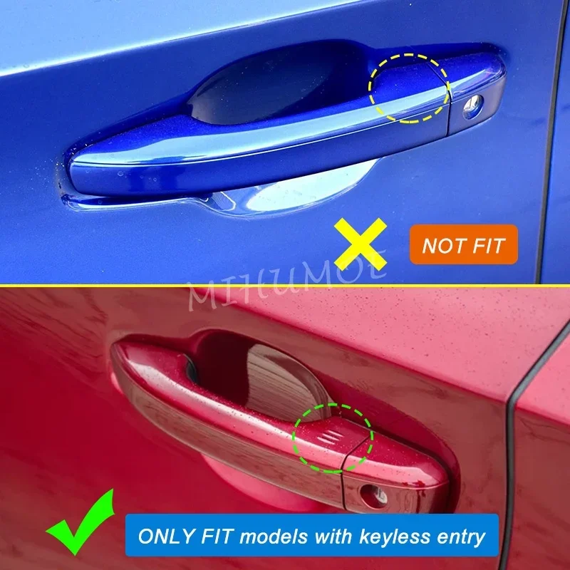 Door Handle Chrome Strip For Honda Accord 2018-2020 2021 w/ Keyless Entry Exterior Cover Accessories