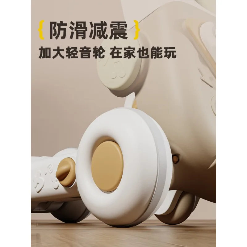 مشاية أثرية للمشي للأطفال والرضع، لعبة دفع يدوية، أرجل على شكل حرف O، متعددة الوظائف #5