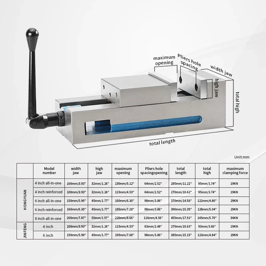 Heavy-Duty Milling Machine Special Flat Pliers Angle Solid Smooth Surface One 4 \