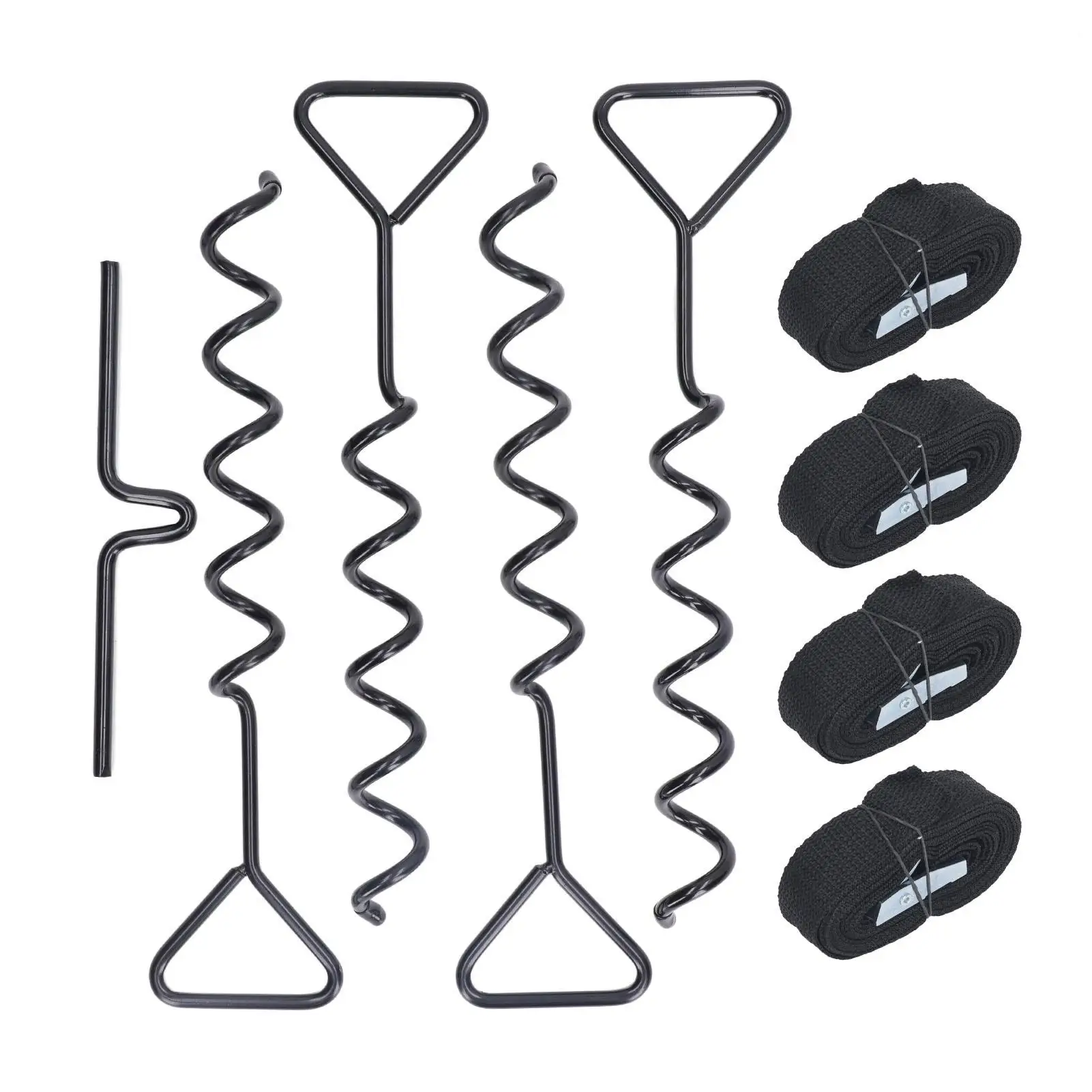 Steel Ground Anchors for Easy Installation - Universal Trampoline & for swing Anchor Kit for Safe Use