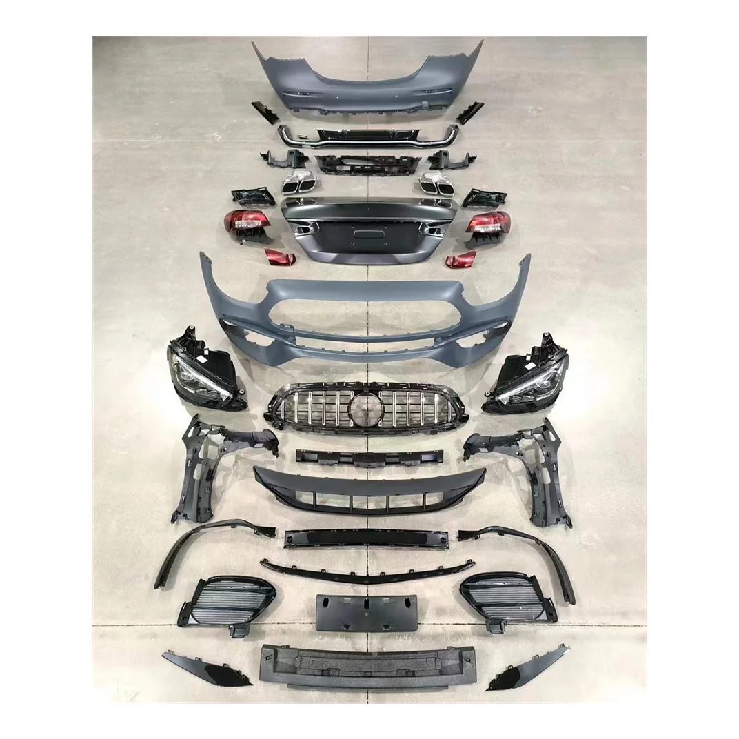 

high quality body kit for Mercedes Benz E Class W213 2018-2020 upgrade to 2021 AMG63 include front and rear bumper lamps