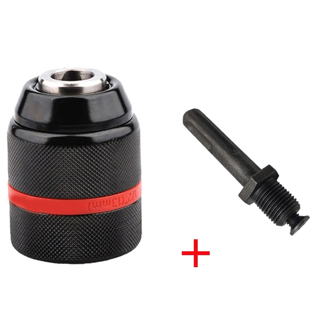 JENTORIX 2mm-13mm metalen snelspanboorhouder, 3-kaak zelfvergrendelende ratelhouder 1/2-20UNF draad, boorhouder voor boorbits, schroevendraaiers en tappen