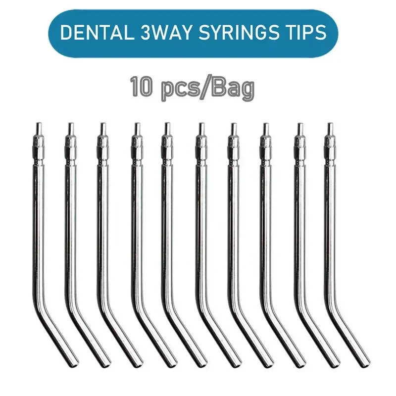 

10pcs Stainless Steel Dentas Air Triple Syringes 3 Way Dentals Air Water Spray Syringes Nozzles Tips For Teeth Whitenings