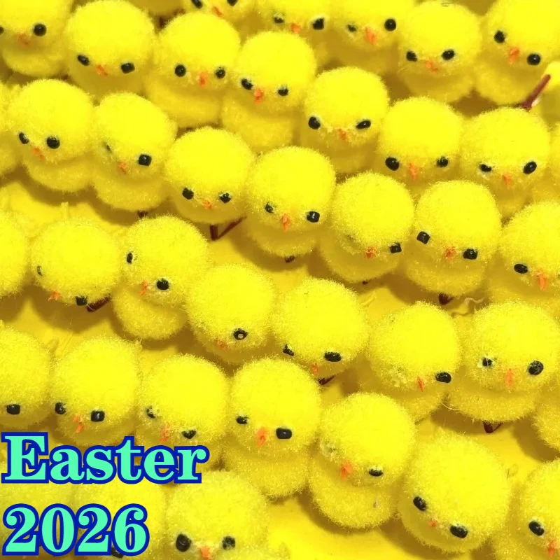 Mini Animal de peluche de pollito de Pascua, simulación de pollo amarillo para decoración de fiesta DIY, decoración perfecta para regalo de Pascua, 1-3 paquetes