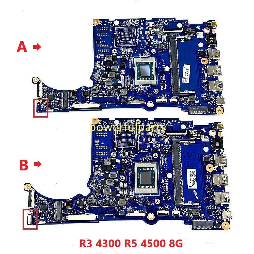 DAZAURMB8C0 For Acer Aspier A515-45 A515-44 Laptop Motherboard ZAUR R3 R5 Cpu 8G RAM On-Board Working Good