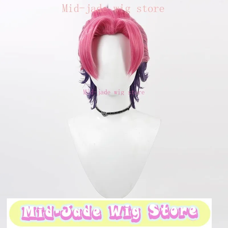 

Mid-jade Wig League of Legends Heartsteel Kayn Cos Wig Synthetic Heat-Resistant Fiber Valorant Jett Cos Hallowen Cosplay Wig