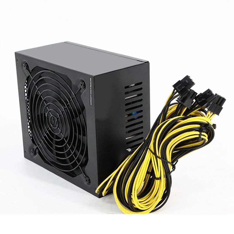 ビットコインマイニング用電源,6ピンポート,180v-264v,2000w,EUプラグ