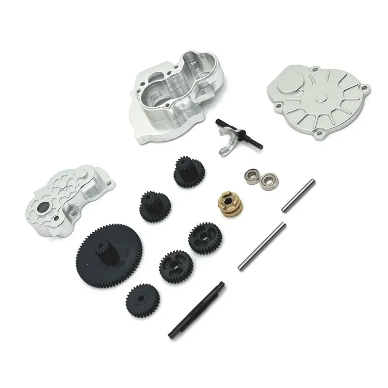 Aluminum Transmission Gear Cover+ Gear kit For FMS 1/24 FCX24 POWER WAGON 1/24 FCX18 Lemur , UNIMOG, K5 BLAZER,MAX SMASHER